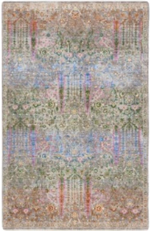 Nourison Home™ Vintage Harmony Blue 5'x8' Style 1 Area Rug-0