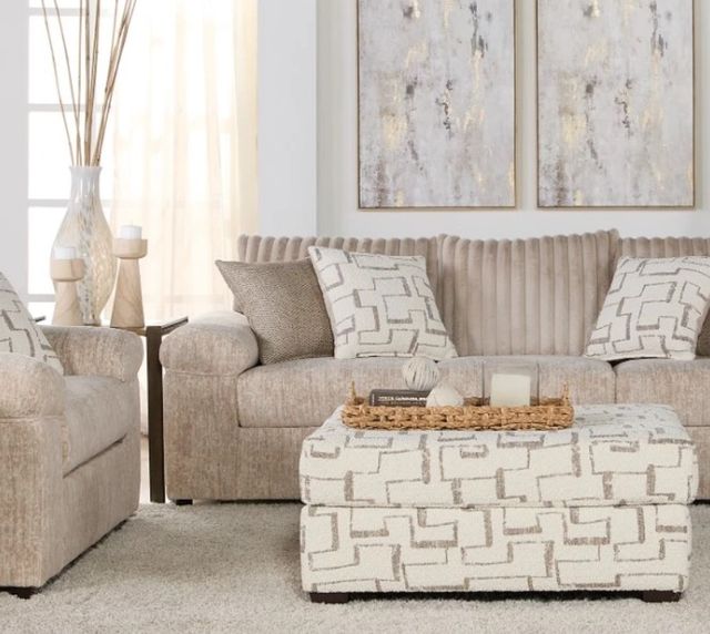 Hughes Furniture® 13500OT Racetrack Cork Ottoman-1