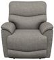 La-Z-Boy® Trouper Charcoal Power Rocking Recliner with Headrest and Lumbar-1