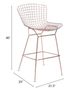 Zuo® Wire Rose Gold Bar Chair-4