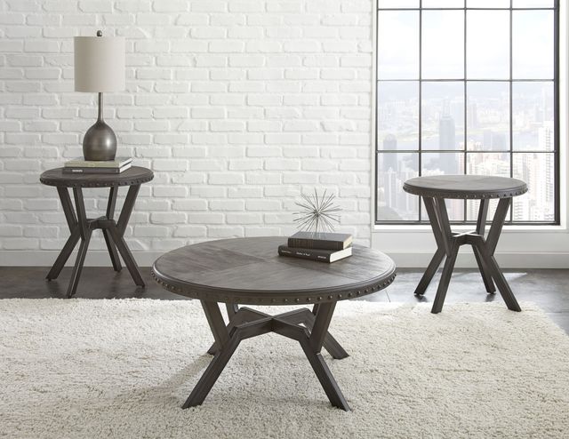 Steve Silver Co. Alamo Gray Round End Table-1