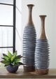 Signature Design by Ashley® Blayze 2-Piece Antique Gray/Brown Vase Set-5