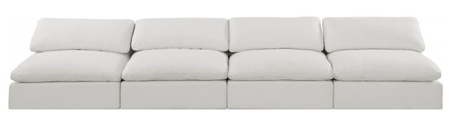 Meridian Furniture Comfy 4-Piece Cream Armless Modular Sectional-1