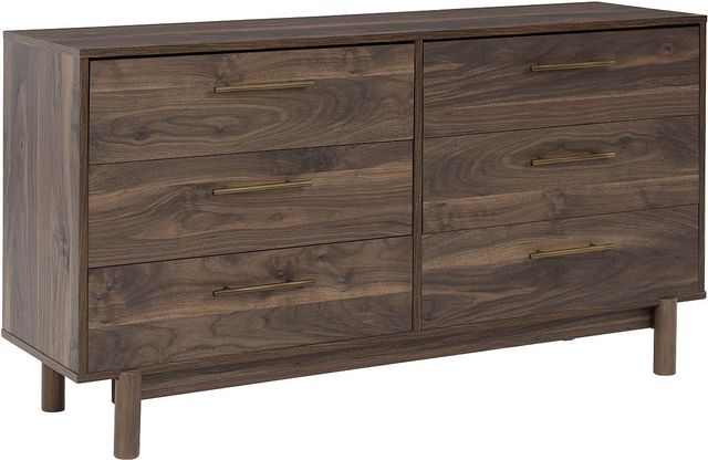 Signature Design by Ashley® Calverson 4-Piece Mocha Queen Platform Panel Bed Set-2