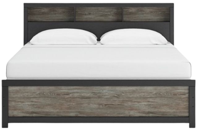 Signature Design by Ashley® Jonnifer Black/Gray King Bookcase Panel Bed-2