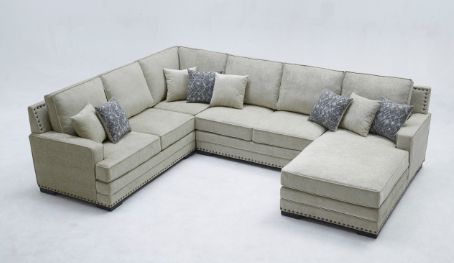 Milton Greens Stars 3-Piece Taupe U-Shaped Right Hand Facing Sectional and Chaise-2