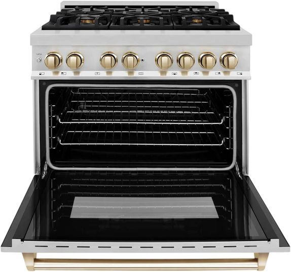 ZLINE Autograph Edition 36" Stainless Steel Pro Style Dual Fuel Range-1