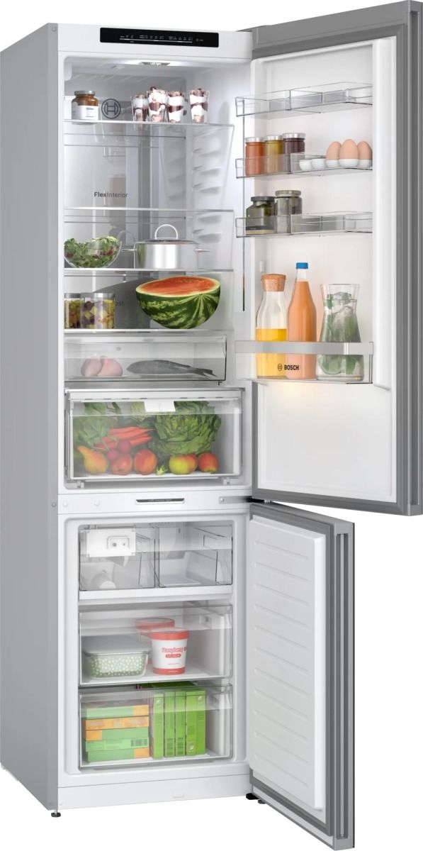 Bosch 800 Series 24" 12.8 Cu. Ft. White Glass Counter Depth Bottom Freezer Refrigerator-1