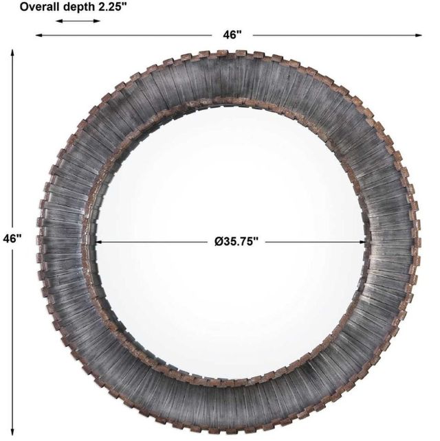 Uttermost® Tanaina Silver Round Mirror-2