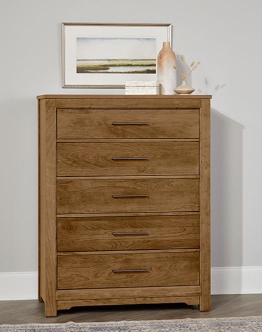 LM Co Home By Vaughan-Bassett Crafted Cherry by Ben & Erin Napier Medium Cherry 5-Drawer Chest-1
