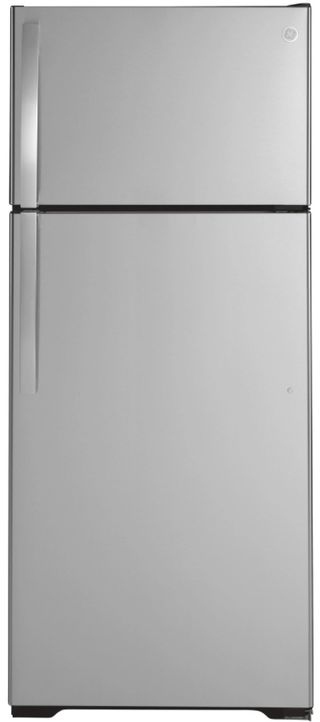 GE® 28" 17.5 Cu. Ft. Fingerprint Resistant Stainless Steel Freestanding Top-Freezer Refrigerator