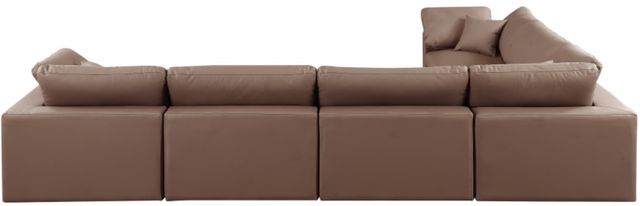 Meridian Furniture Comfy 6-Piece Brown Vegan Leather Sectional-2