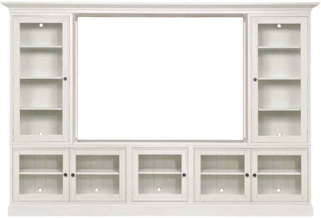 Hammary® Structures White Quintuple Display Entertainment with Display Piers-0
