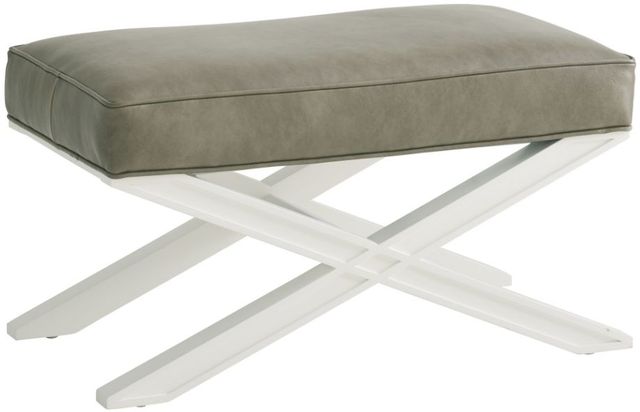 Lexington Home Customizable Avondale Vaughan Leather Ottoman-0