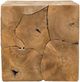 A & B Home Beige Cube Ottoman-1