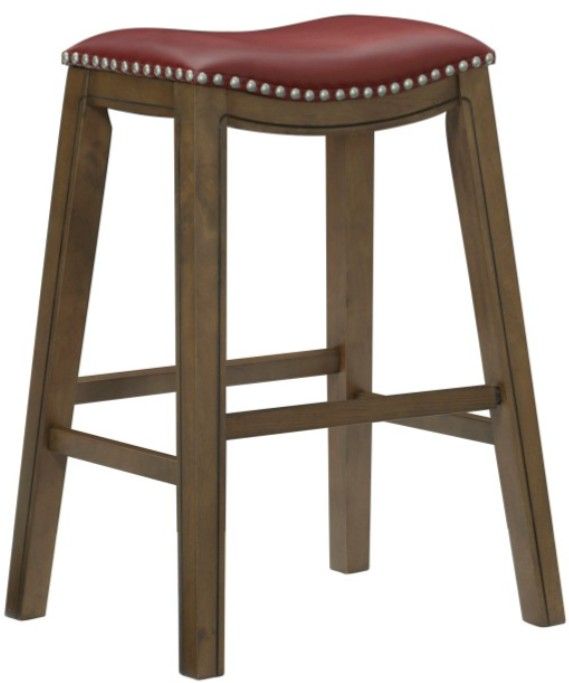 Homelegance® Ordway Brown/Red 29" Bar Stool-0