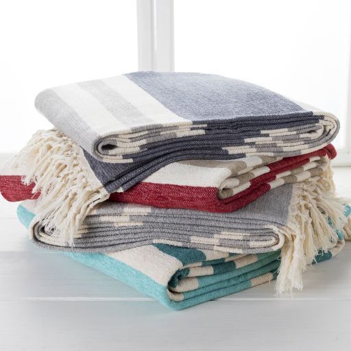 Surya Troy Charcoal 50"x70" Throw Blanket-4