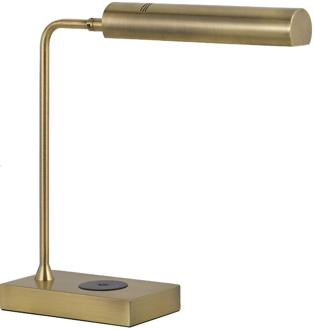 Cal® Lighting & Accessories Delray Antique Brass Desk Lamp-0