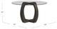 Bassett Mirror Kellan Clear Dining Table with Charcoal Gray Base-4