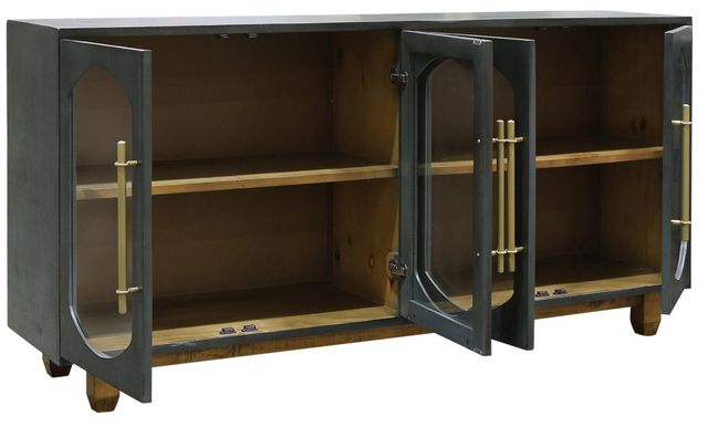 Stylecraft Americana Blue 4-Door Accent Cabinet-1