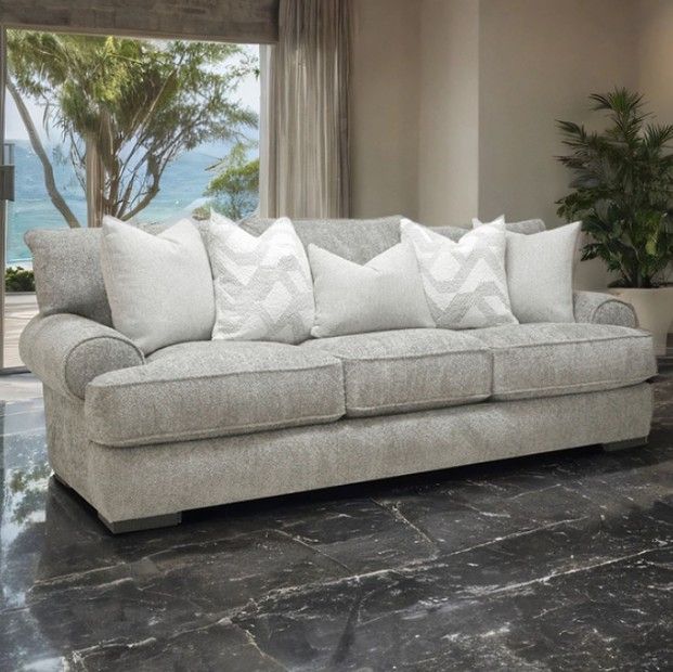 Furniture of America® Nerone Gray Sofa-1