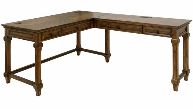 Martin Furniture Porter Natural Open L-Desk with Return-0