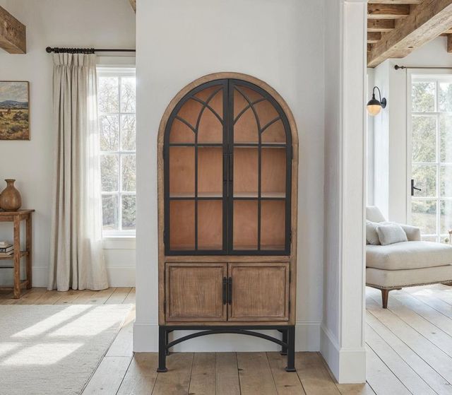 Nest Home Collections Victoria Antique Natural Door Cabinet -1