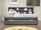 Carter Full Grey Bed with Trundle-1