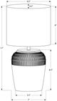 Monarch Specialties Inc. Beige Resin Table Lamp -1