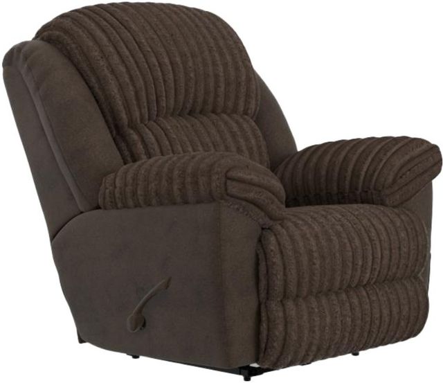 American Wholesale Furniture Shaggy Chocolate Manual Rocker Recliner-0
