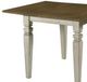 TEI Preston Toffee Drop Leaf Dining Table with White Base-1