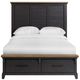 Elements International Montrose Brown/Espresso Queen Panel Storage Bed-3