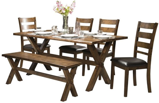 Mazin Furniture Sansa Black/Brown Side Dining Chair-3