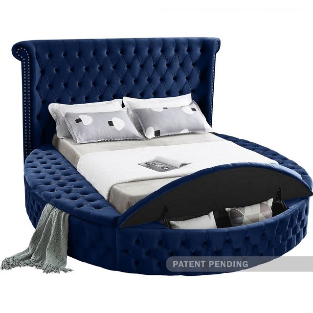 Meridian Furniture Luxus Navy Full Bed-2