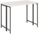 Sauder® North Avenue® White Modern Drop Leaf Dining Table with Gunmetal Legs -1