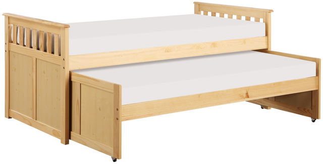 Homelegance® Bartly Natural Twin/Twin Trundle Bed-3