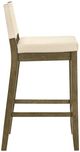 Armen Living Yaneli 2-Piece Putty Brown/White Barstool Set-3
