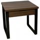 Signature Design by Ashley® Wickman Falls Dark Brown Square End Table with Gunmetal Base-0
