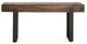 Classic Home Duarte Rustic Brown 60" Console Table with Black Base-2