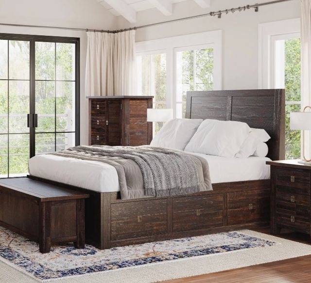 Jofran Inc. Kona Grove Warm Queen Panel Storage Bed-1