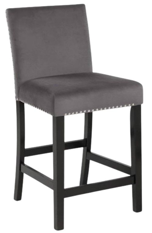 New Classic® Home Furnishings Celeste 5-Piece Espresso/Gray Counter Dining Table Set-2