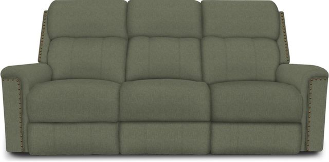 England Furniture Customizable EZ Motion Amity Dusty Double Reclining Sofa with Nailhead Trim-3