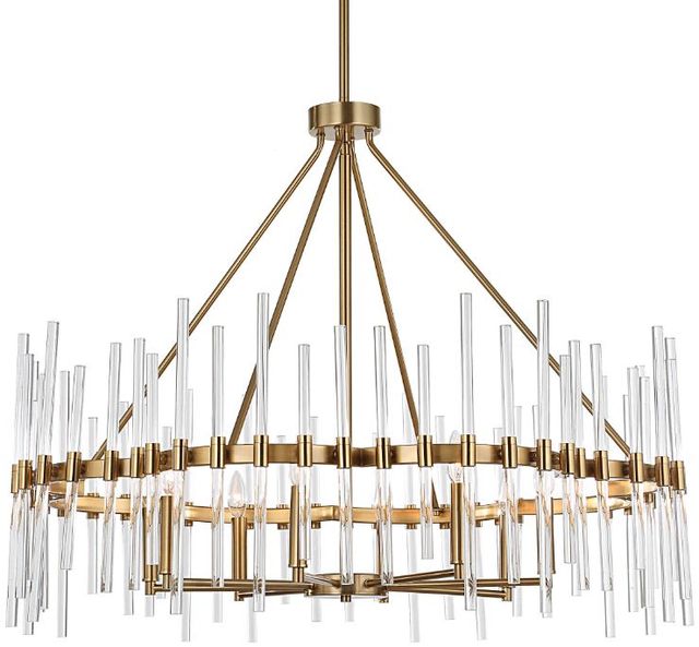 Uttermost® Crystal Warn Brass Chandelier-3
