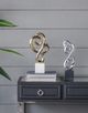 A & B Home Gold/White Swirl Sculpture-4