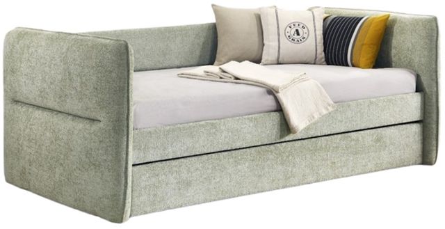 Crown Mark Philipa Light Green Upholstered Daybed-0