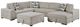 Homelegance® Raife 5-Piece Taupe Right-Arm Facing Sleeper Sectional with Chaise and Ottoman-0