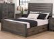 Handstone Portland King Slatted Single 2 Drawer Storage Platform Bed With 22’’ Low Footboard (Drawers on Left)-0