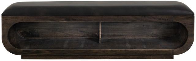 International Furniture Direct Balam Stained Dark Bench-3
