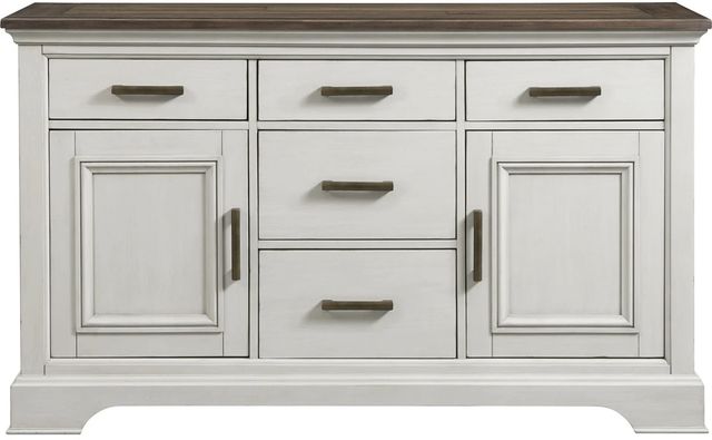 Intercon Drake French Oak/Rustic White Sideboard-2