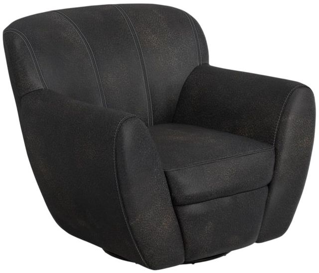 International Furniture Direct Tamesis Black Swivel Accent Chair-0